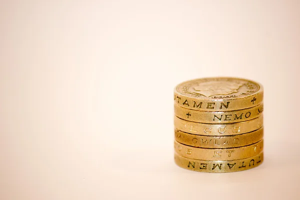 One Pound Coin Stack