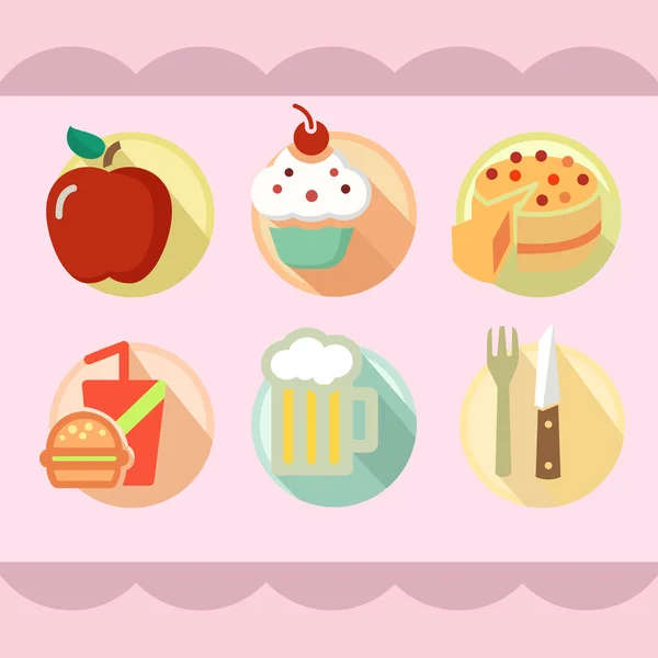Food, fruit and drink icon and button set great for any use. Vector EPS10.
