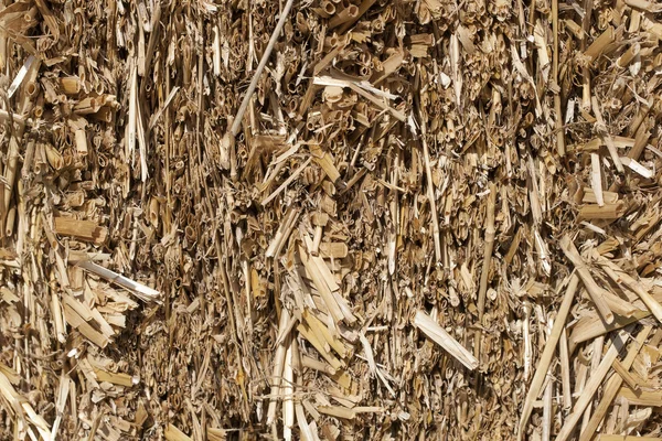 Texture of dry straw in the bale. background.