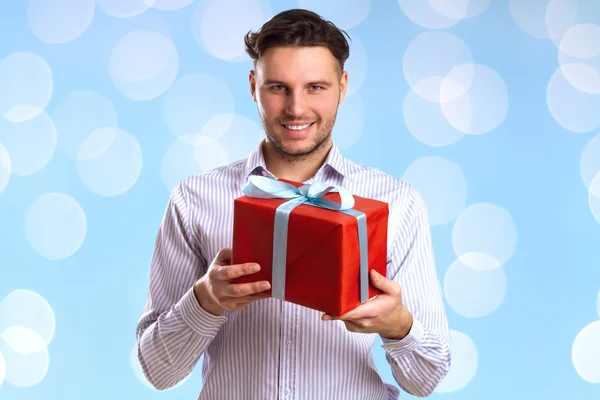 Man With Red Gift Box