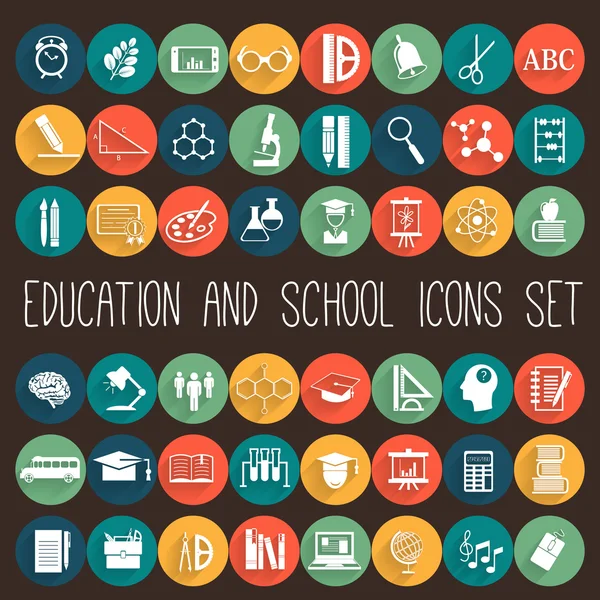 Education Flat Icon Set