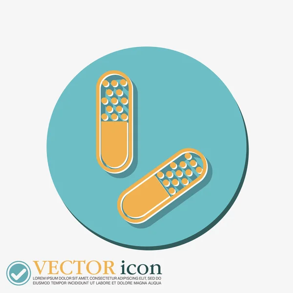 Pill tablet icon