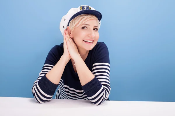 Female sailor woman posing.