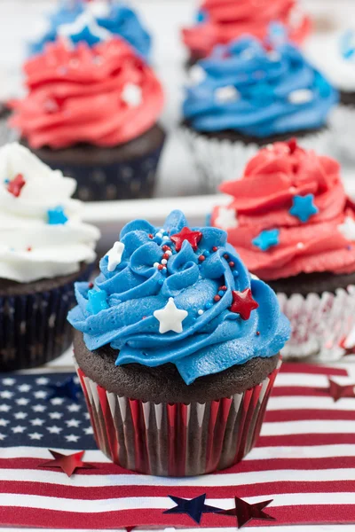 Patriotic Chocolate Cupcakes