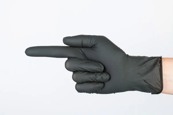 Hand in medical glove.