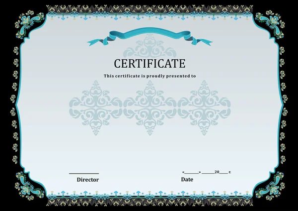 Black frame. Bright beauty certificate