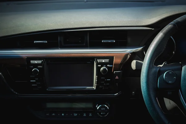 Detail of new modern car interior