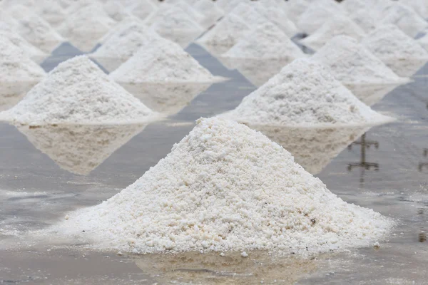 Pile of salt in the salt sea salt farm