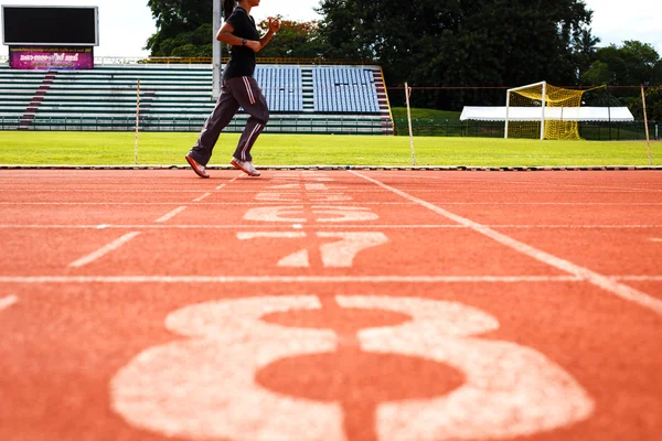 Running track numbers with runner.