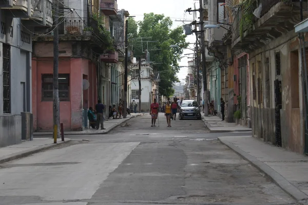 HAVANA, CUBA - JULY  16, 2013: Typical street view in Havana, the capital of Cuba