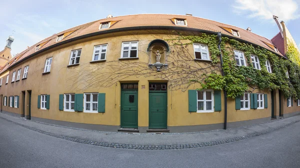 AUGSBURG, GERMANY - AUGUST  17, 2014:  The Fuggerei is the world's oldest social housing complex still in use