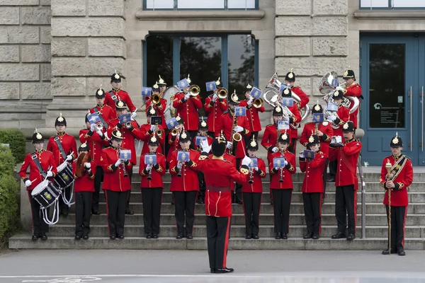HANNOVER, GERMANY - MAY  17, 2014: The Brentwood Imperial Youth Band is a traditional marching band gives a concert in Hannover