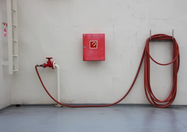 Fire Extinguish Equipment on Ferry Deck with Shadow