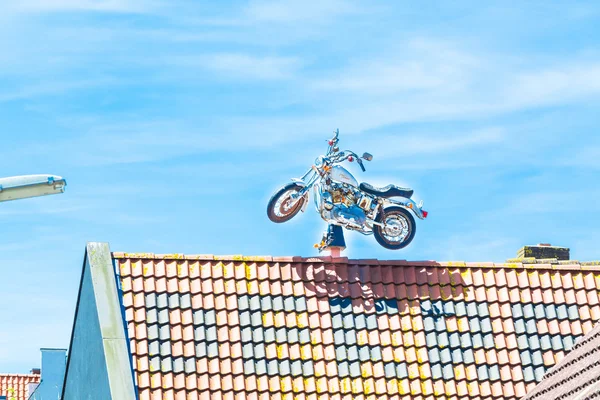 Strange Harley Davidson on the roof