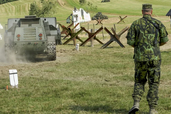 Troops and equipment in the historic Battle