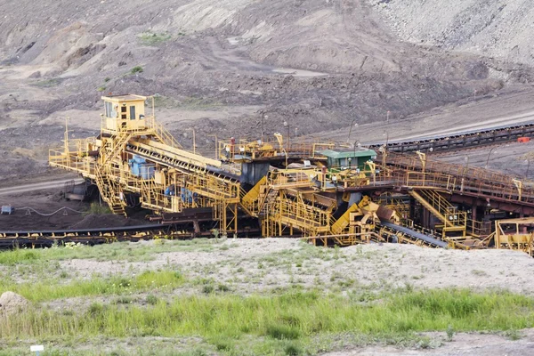 Coal mining in opencast mine