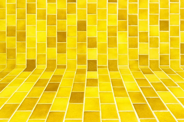 Yellow mosaic tiles