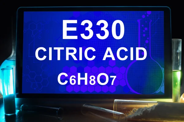 Tablet with chemical formula of citric acid Е330.
