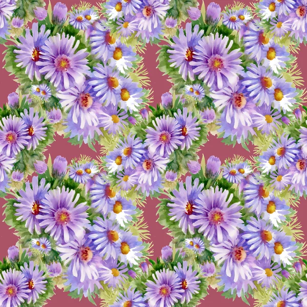Purple daisies  pattern