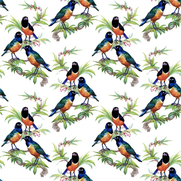 Tropical floral seamless pattern