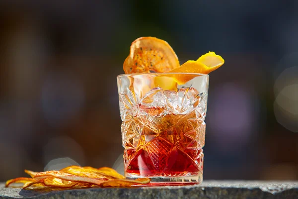 Old fashioned cocktail. Negroni