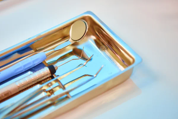 Closeup of a modern dentist tools