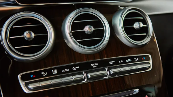 Luxury car interior details.