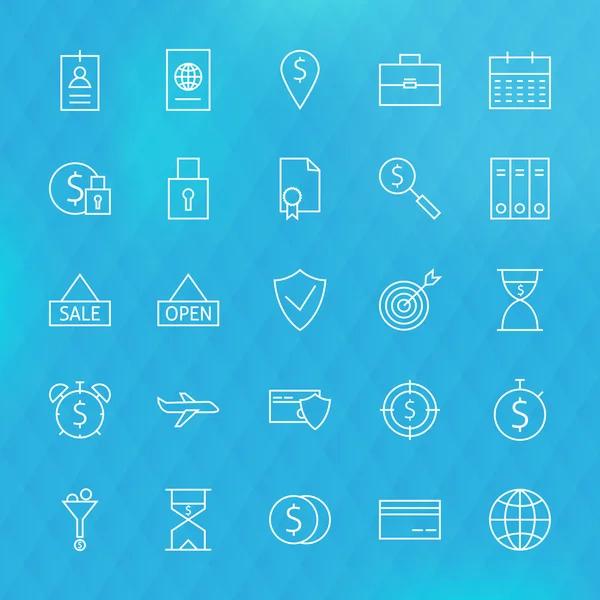 Banking Finance Business Money Line Icons Set