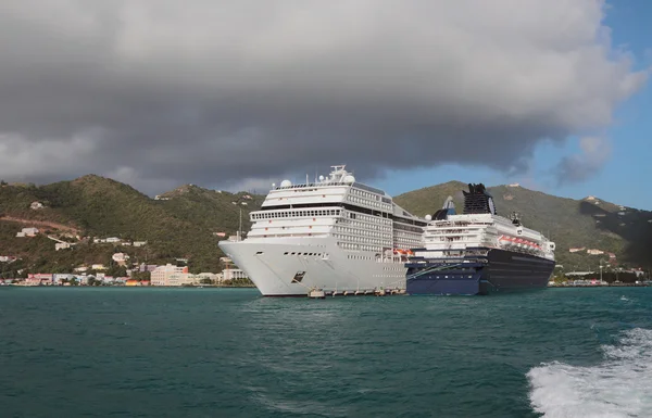 Cruise liners in Road Harbor. Road-Town, Tortola