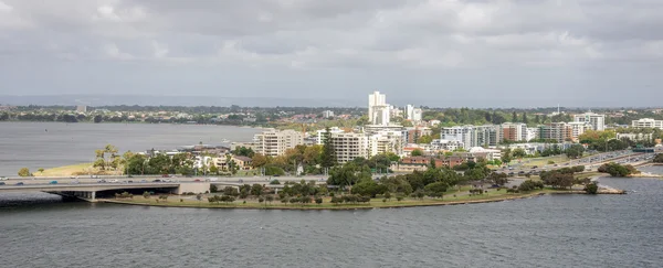 South Perth suburb view from Kings Park and Botanical gardens in