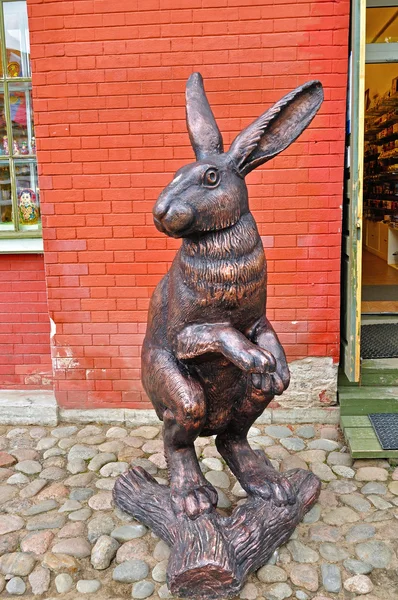 Big rabbit sculpture on the territory of Peter and Paul fortress in Saint Petersburg, Russia