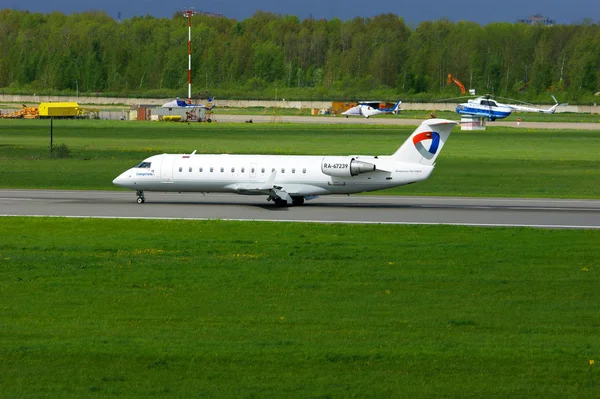 Severstal Air Company Bombardier Canadair Regional Jet CRJ-200LR aircraft in Pulkovo International airport in Saint-Petersburg, Russia