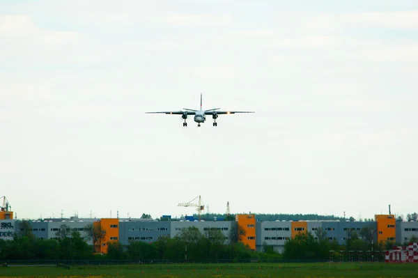 Flight tests and systems Airlines Antonov An-26KPA  aircraft in Pulkovo International airport in Saint-Petersburg, Russia