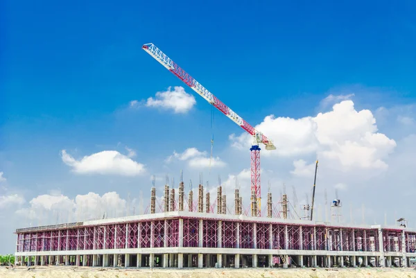 Crane building factory construction.