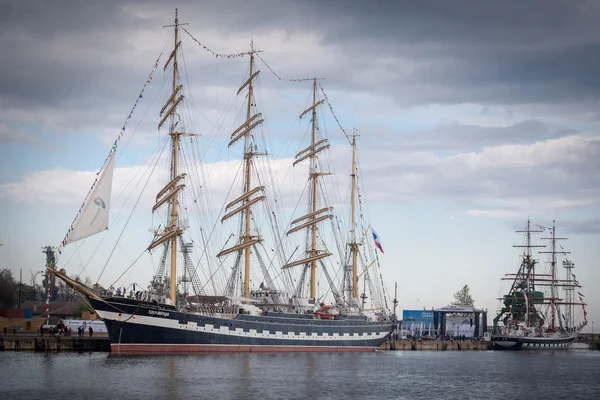 VARNA, BULGARIA - APRIL 30, 2014: Varna is a host of the prestigious international maritime event for a second time - the SCF Black Sea Tall Ships Regatta.