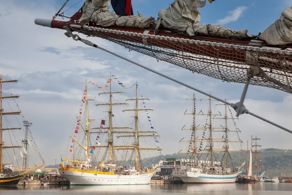 VARNA, BULGARIA - APRIL 30, 2014: Varna is a host of the prestigious international maritime event for a second time - the SCF Black Sea Tall Ships Regatta. \