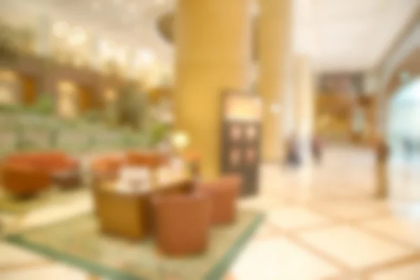 Blurry hotel lobby