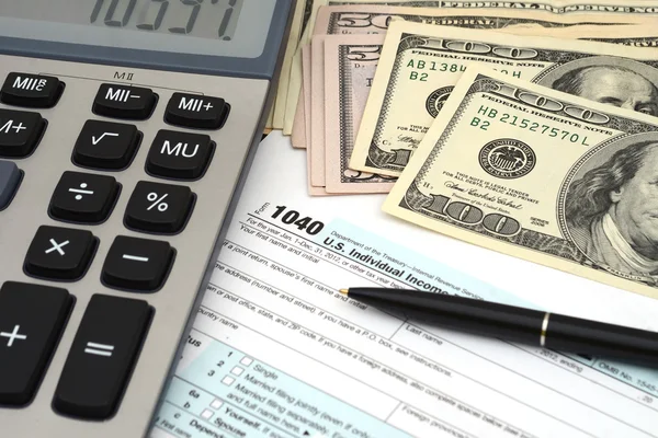 Financial IRS individual tax return 1040