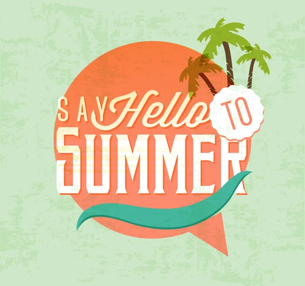 Say Hello To Summer Calligraphic Designs in Vintage Style