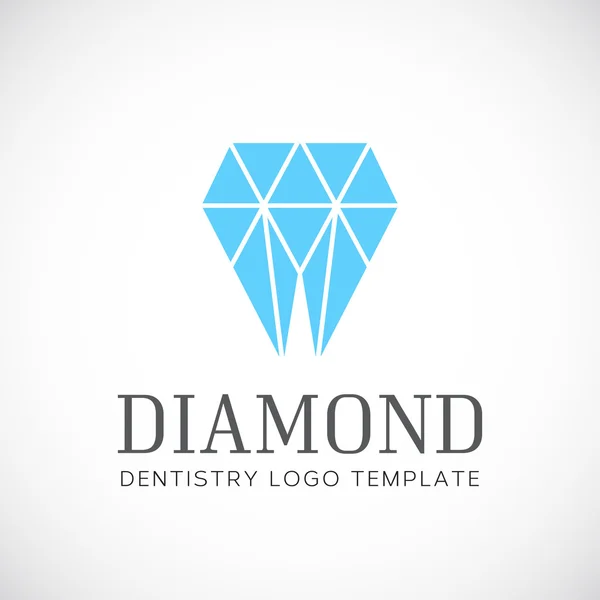 Diamond Dentistry Tooth Abstract Vector Logo Template