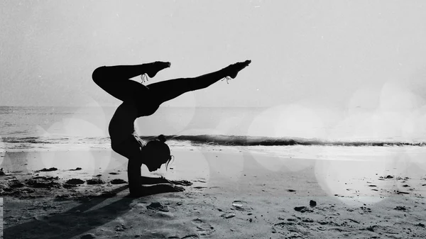 Yoga in black and white