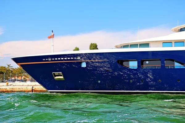 Side view of a yacht Carinthia VII in Venice, Italy