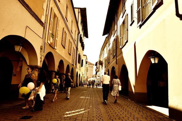 People walking in old town