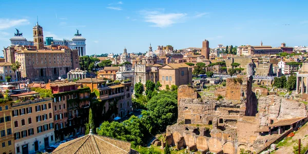 Cityscape of Rome in Italy, view on the Roman Forum
