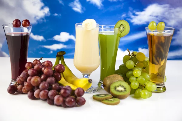 Fruits, vegetables, fruit juices, vegetable juices, healthy food