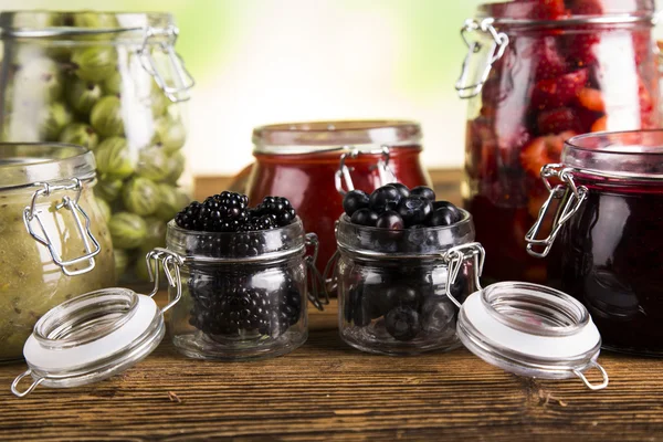 Forest fruit jam Jars of jam, fruit Jars of preserves, jams, fruit