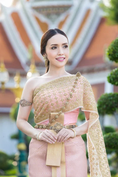 Thai woman wearing Thai traditional bridal dresses