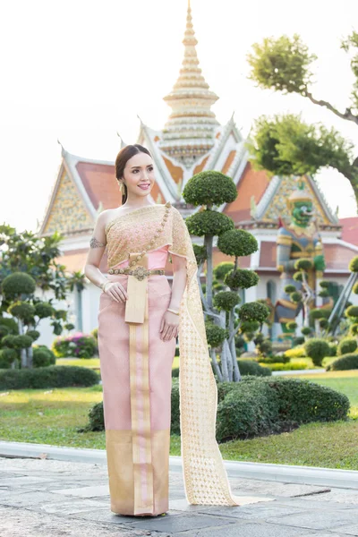 Thai woman wearing Thai traditional bridal dresses