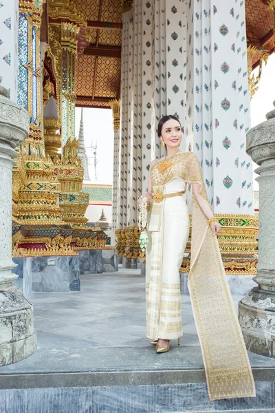 Thai woman wearing Thai traditional bridal dresses