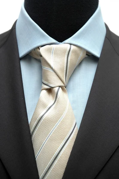 Closeup of shirt, suit and tie